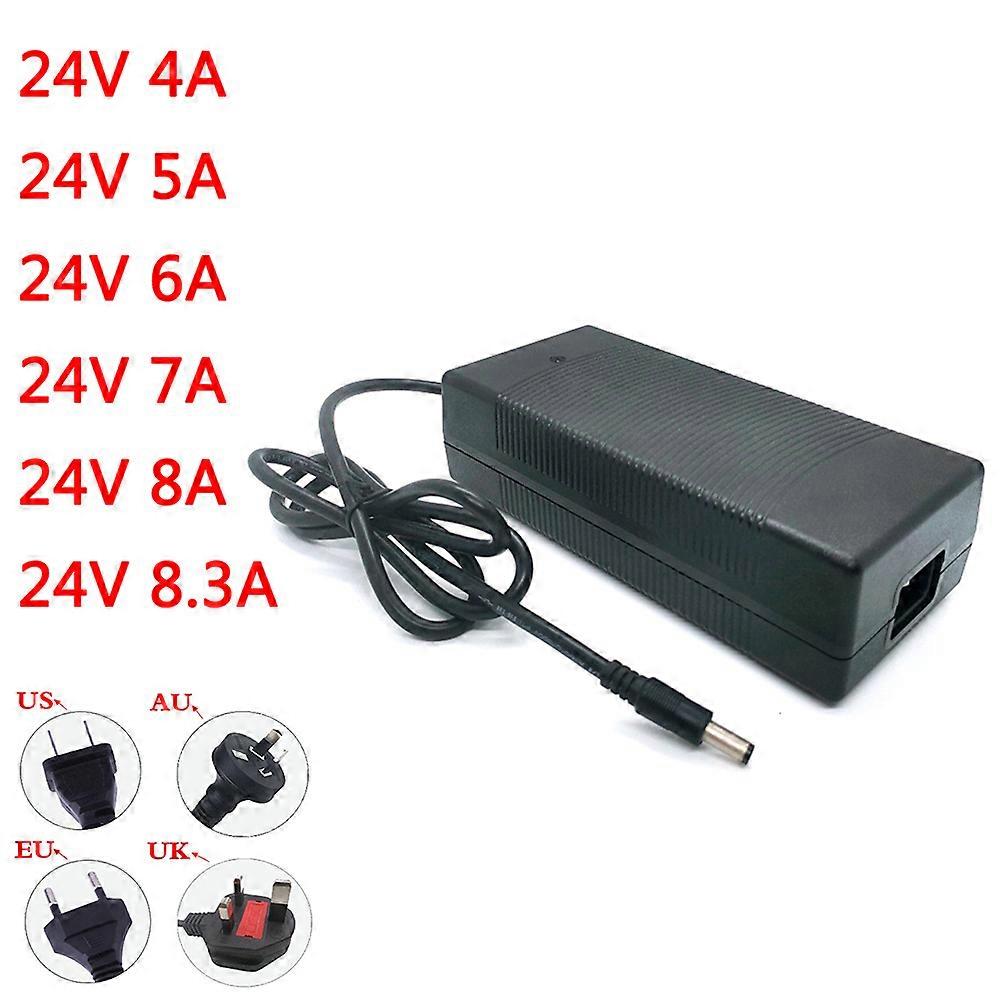 24v DC Power Supply 24V 4A 5A 6A 7A 8A 8.3A Transformer AC 100V-240V TO 24V DC Power Adapter LED Driver