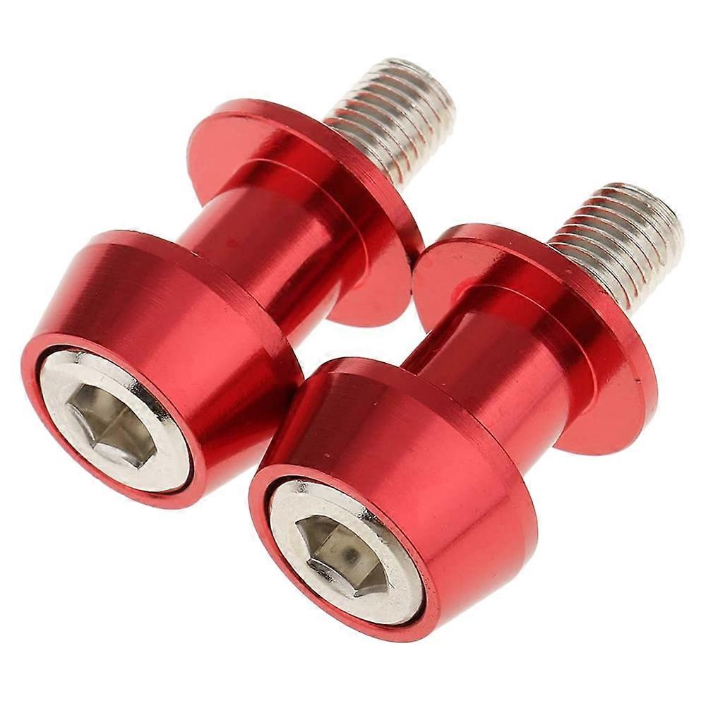 2X Motorcycle CNC Swingarm Swing Arm Spool Sliders Stand Bobbins 10mm for 250 ER6 Z 250 ER6F - Red
