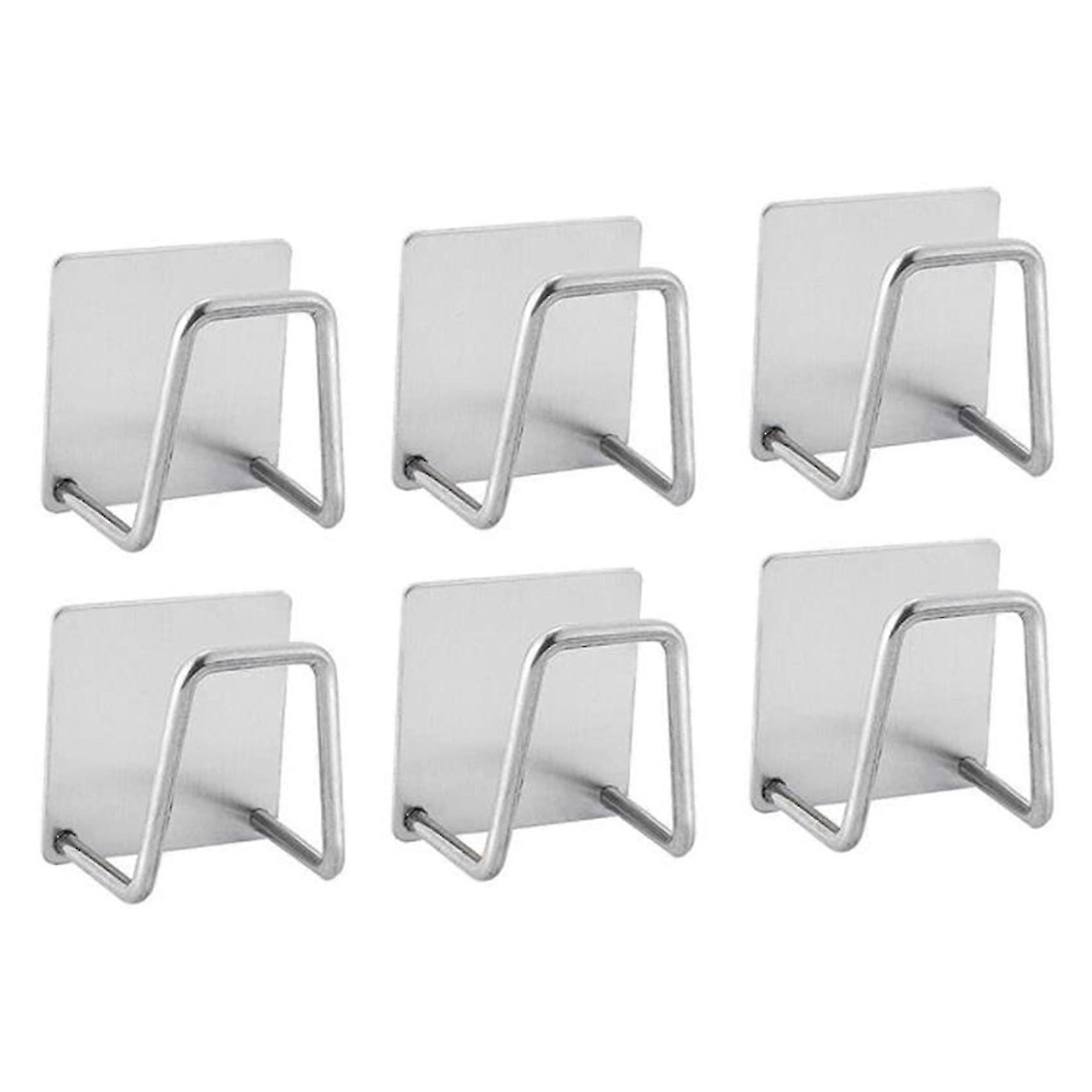 6 Pack Sponge Holder Self Adhesive Sponge Holder No Drill Kitchen C