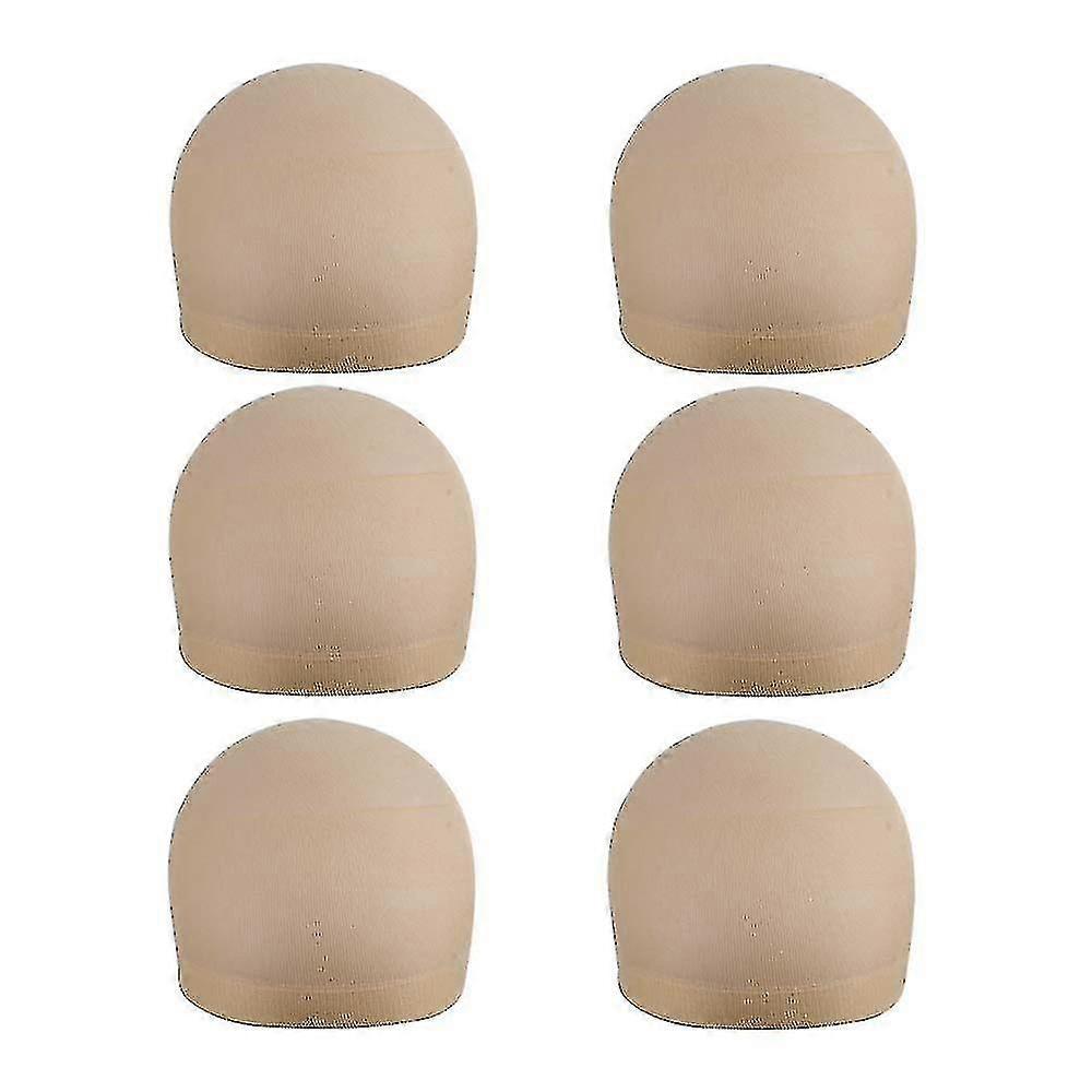 Bamboo Fiber Wig Cap Comfortable Elastic Wig Cap Wearing Under Wigs (beige)