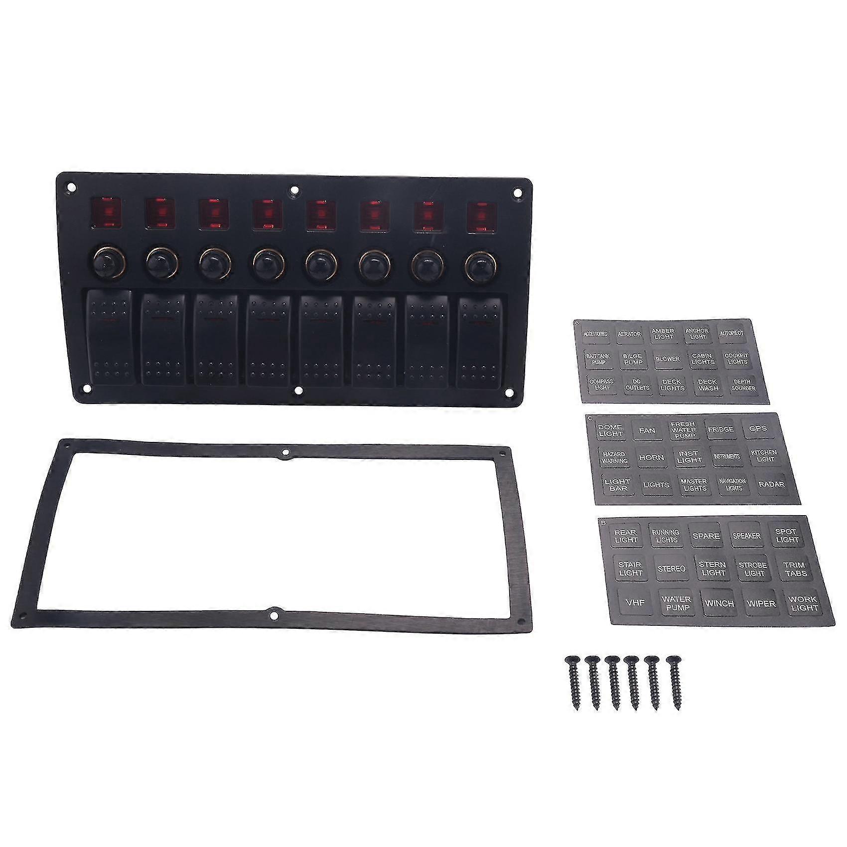 Boat Car E Er S Panel 8 Gang 3pin Interruttore automatico