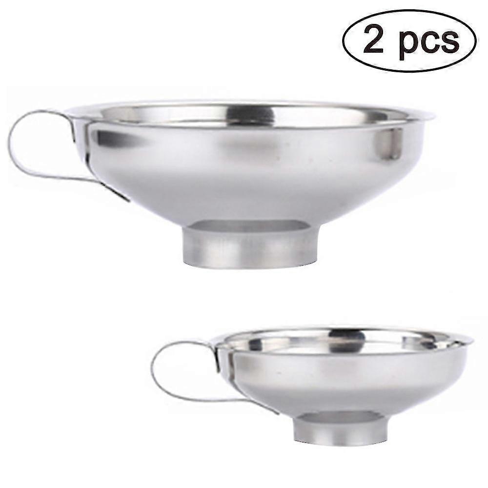 2 Pieces,large + Small,stainless Steel Jam Funnel Kitchen Tools