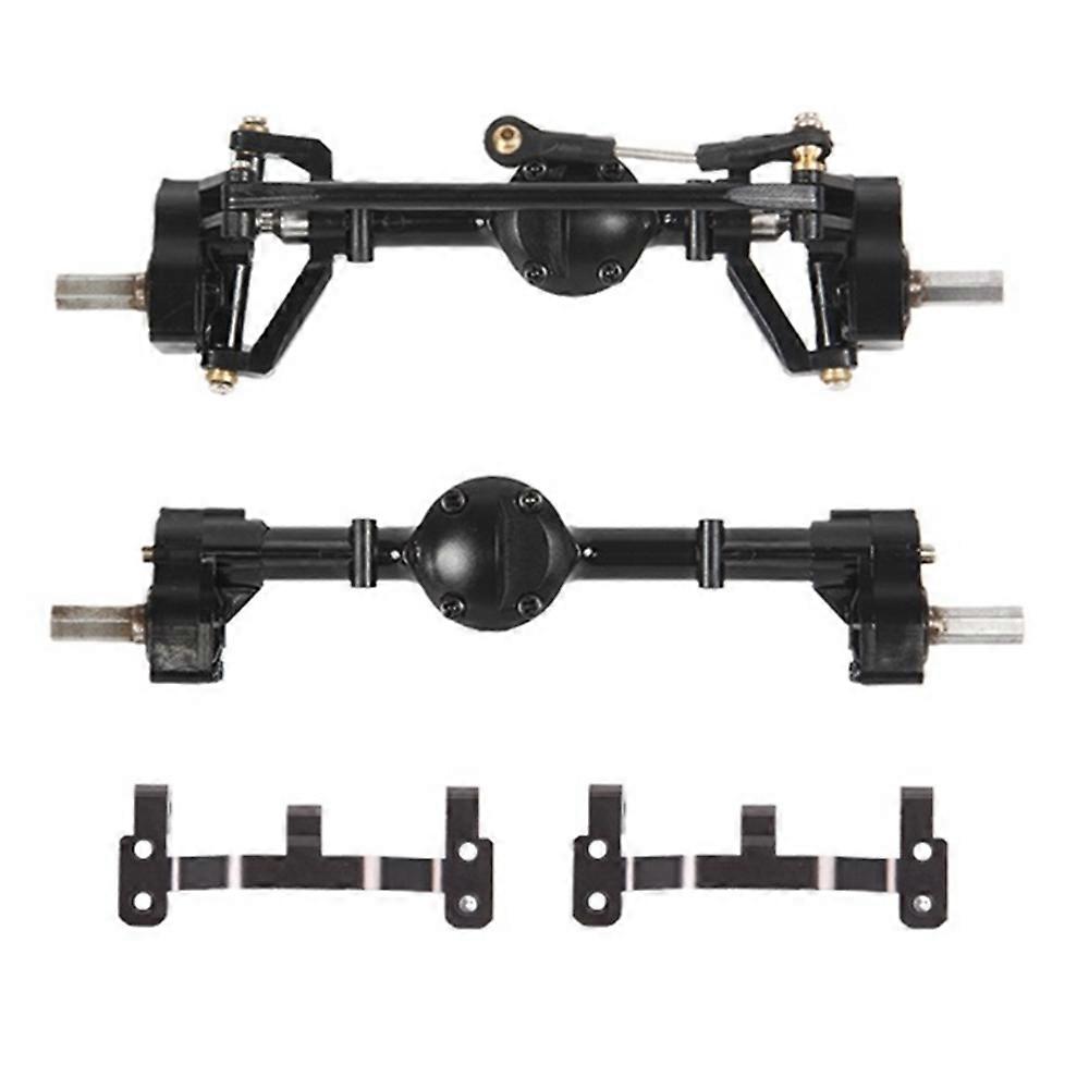 Front and Rear Portal Axle with Metal Link Rod Mount Base for MN D90 MN-90 MN98 MN99S MN45 1/12 RC