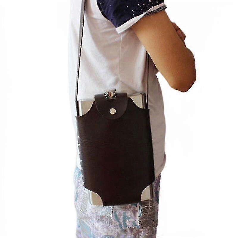 64 OZ Hip Flask Wine Whisky Pot Bottle Portable Leather Covered Hip Flask Flagon|Hip Flasks