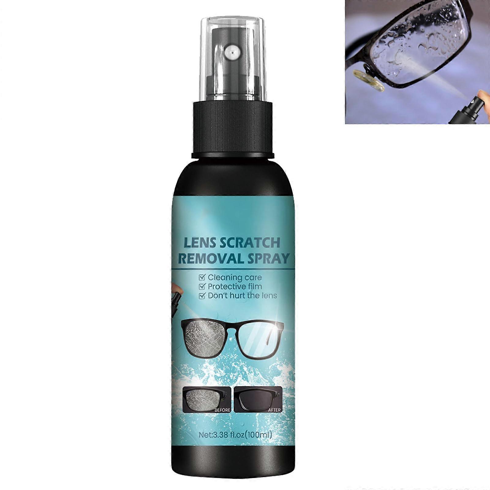 Lens Scratch Removal Spray,Eyeglass Windshield Glass Repair Liquid,Repair Spray Fingerprints,Spray Cleaning Fluid