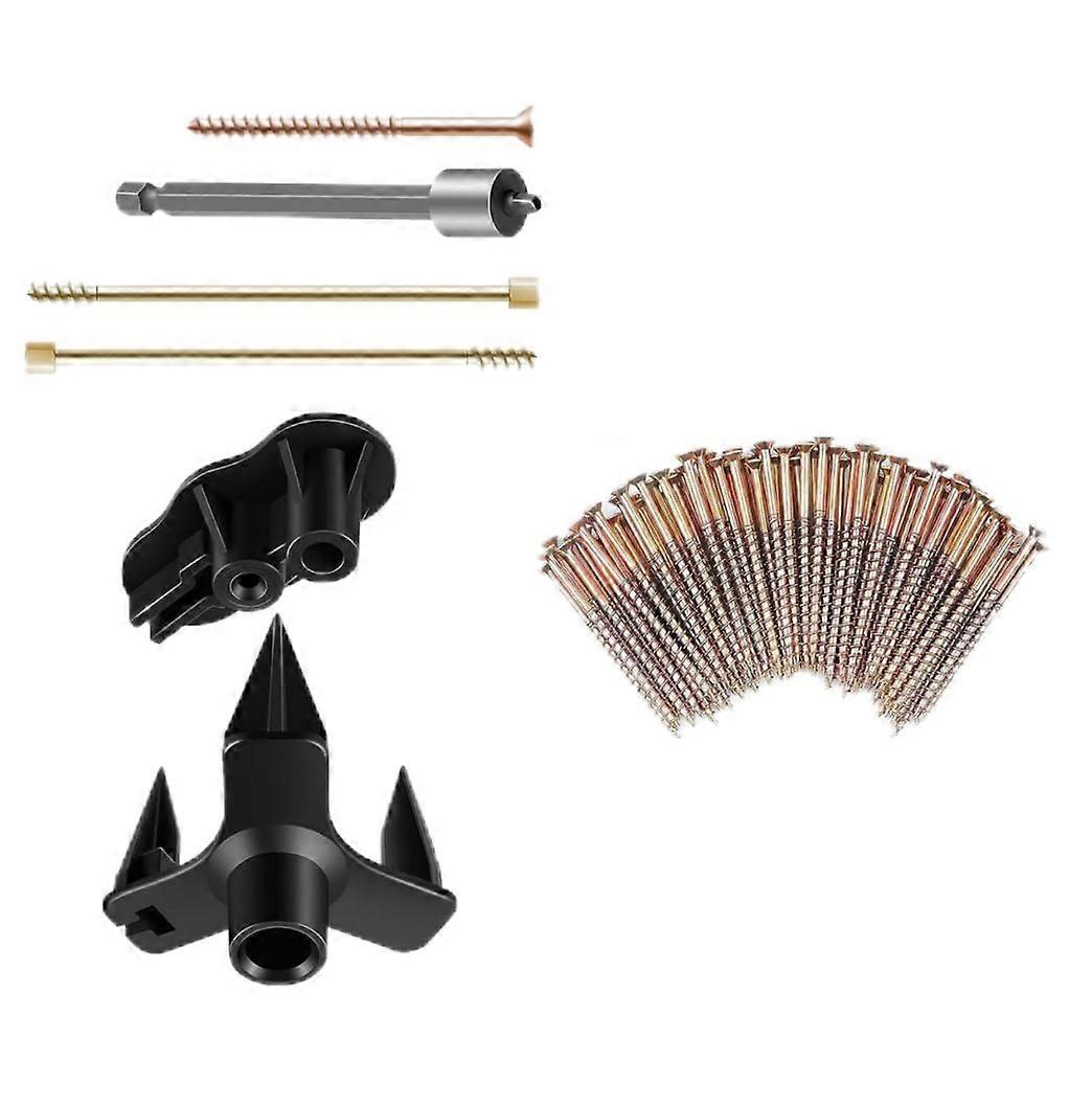 Squeaky Floor Repair Kit, Squeak No More Kit for Wood Floors, Eliminate Squeaks Under Carpeted Floors , 5 Tools and 50 Screws Included