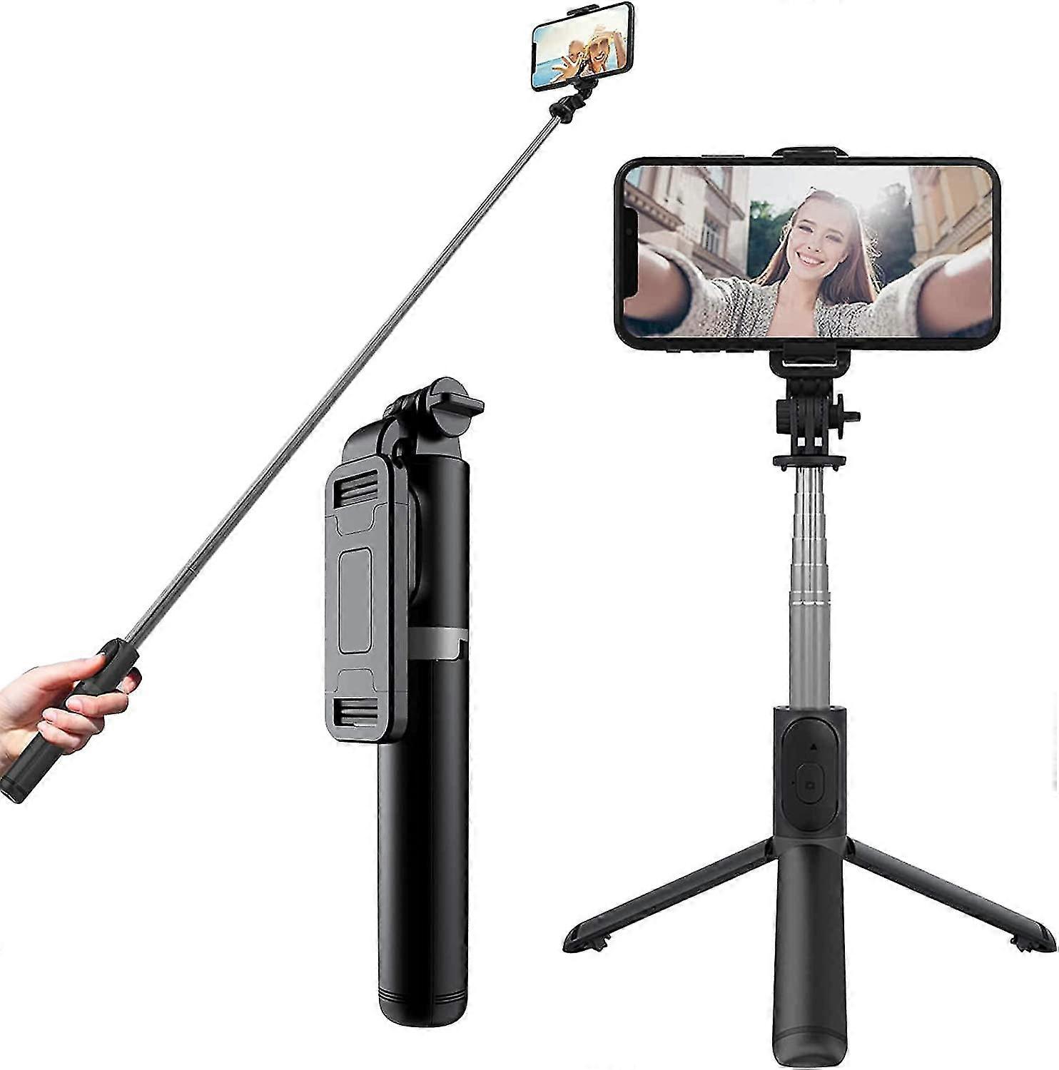 Portable Selfie Stick Tripod, Phone Stand For Heilwiy Recording Live Vlog With Wireless Gift