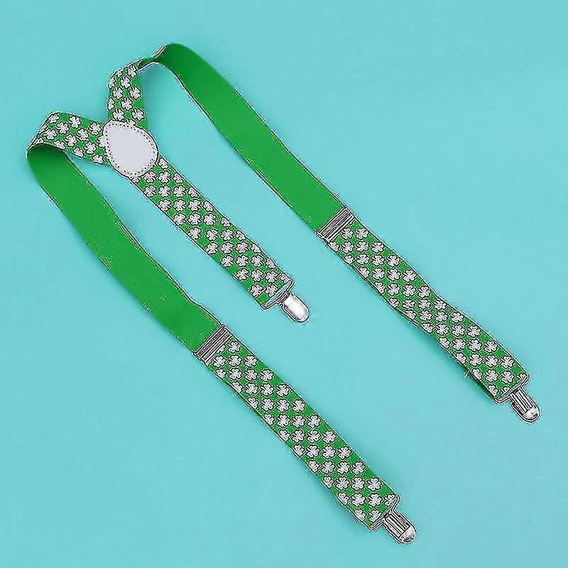 Shamrock Clover Suspenders St. Patrick's Day Costume Accessories For Parade Performance