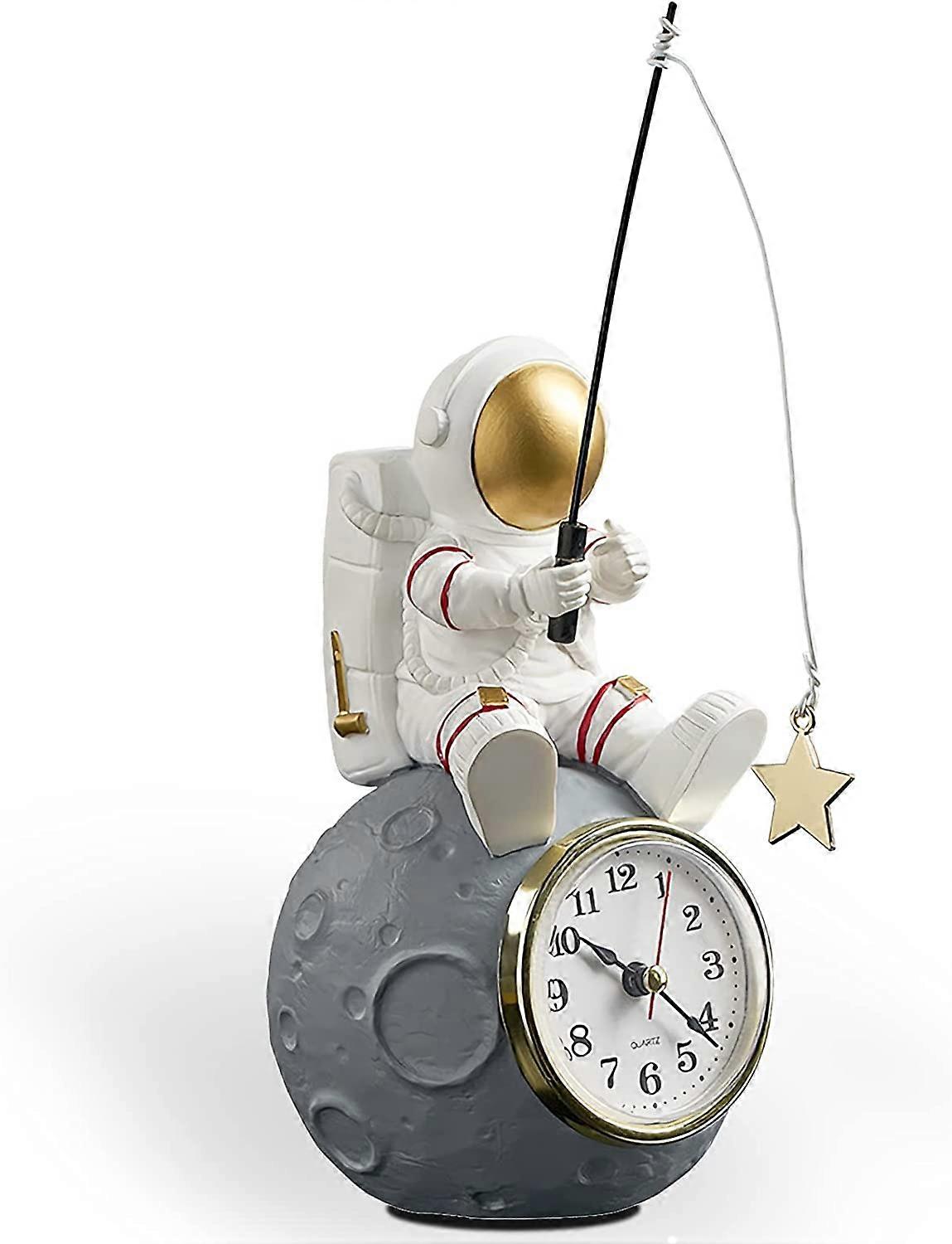 Astronaut Figure Clock for Desktop & Shelf, Battery Operated