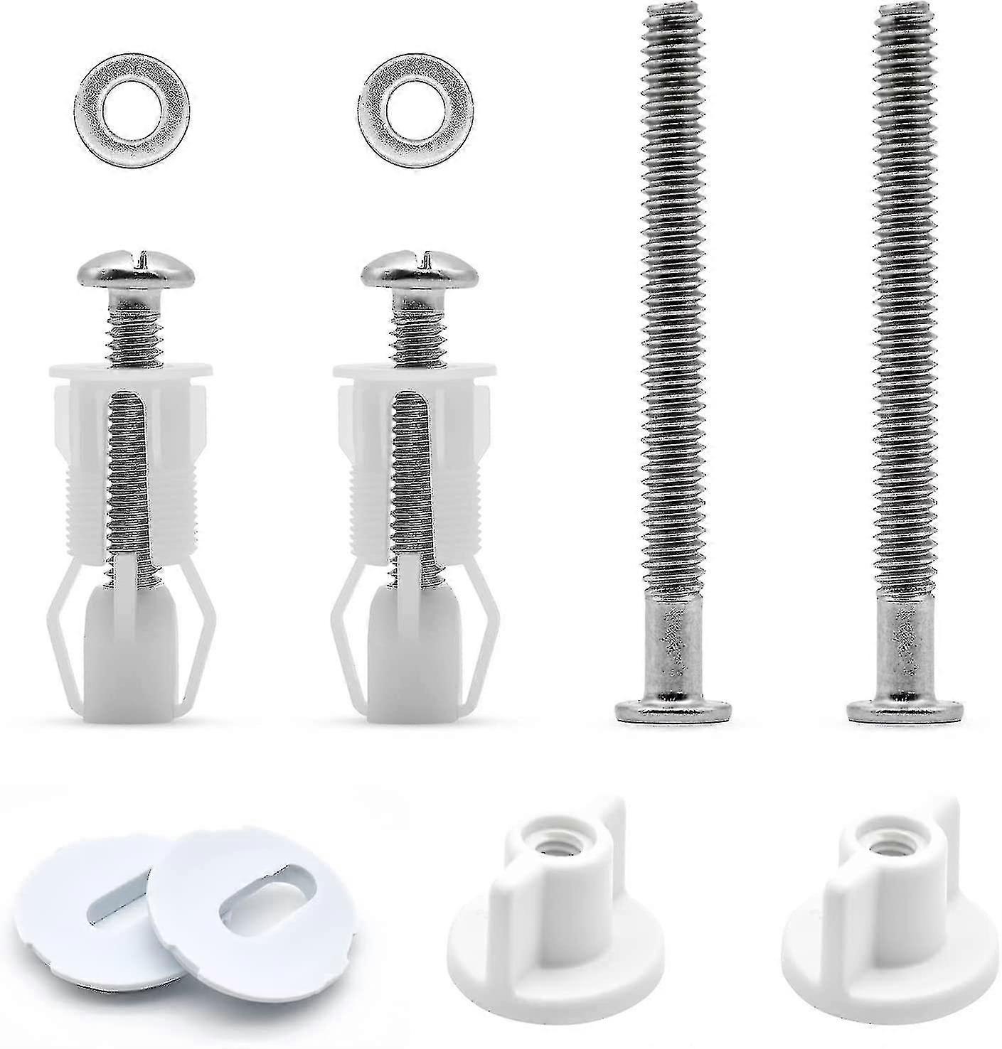 Fitinguri scaunul de toaletă, universal scaune de toaletă șuruburi și șuruburi de toaletă Seat Balamale Bolt Piuliță Extinderea cauciuc Top Piulițe Șuruburi toaletă Seat Fixing Kit