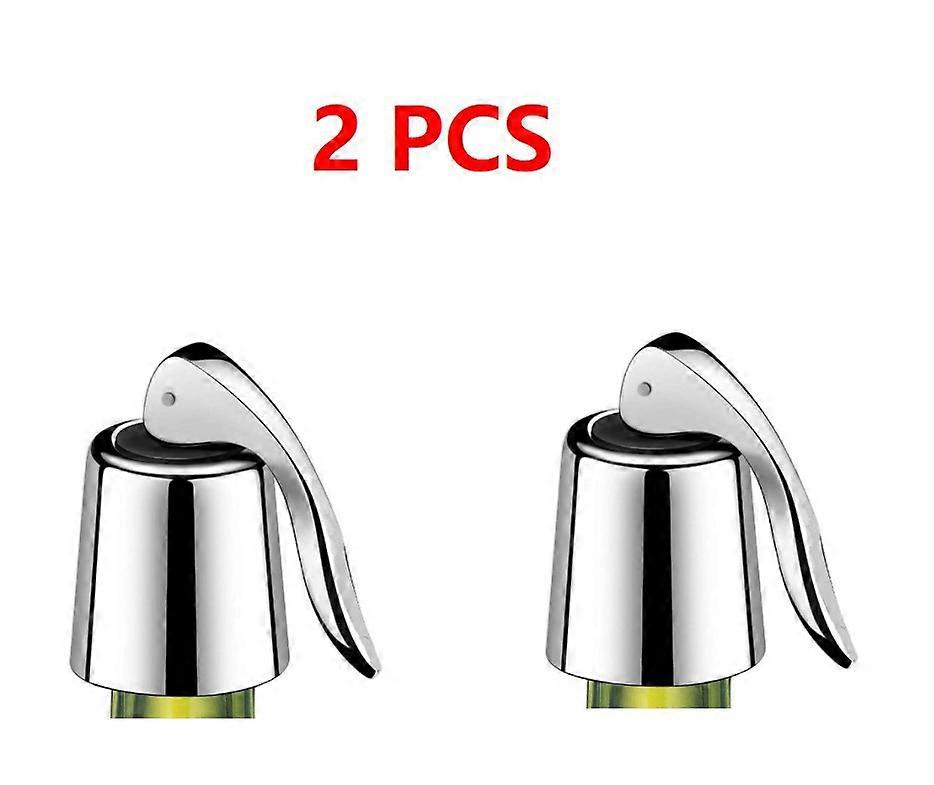 Stainless steel expandable red wine stopper, wine preservation sealing stopper, creative bottle stopper, champagne stopper, 2 pieces