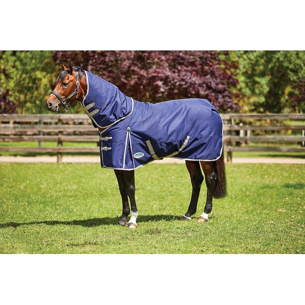 Weatherbeeta Comfitec Essential Detach-a-neck Lite Plus - Navy/silver/red