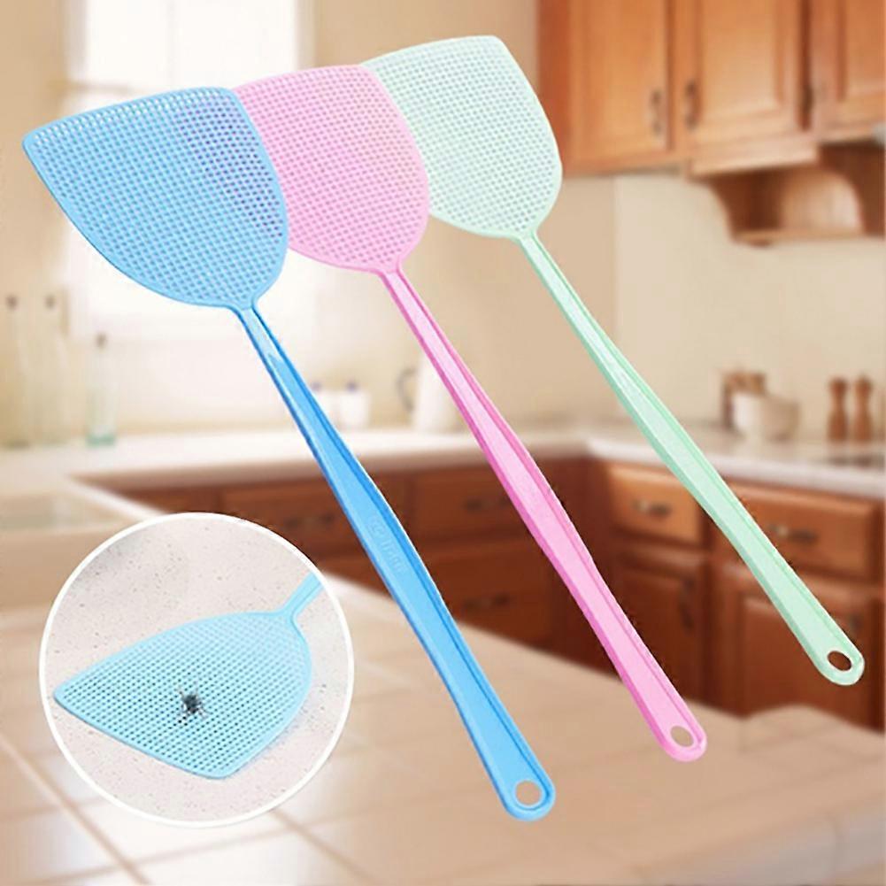 3Pcs Summer Home Plastic Long Handle Fly Swatter Bug Mosquito Killer Slap Tool KAESI