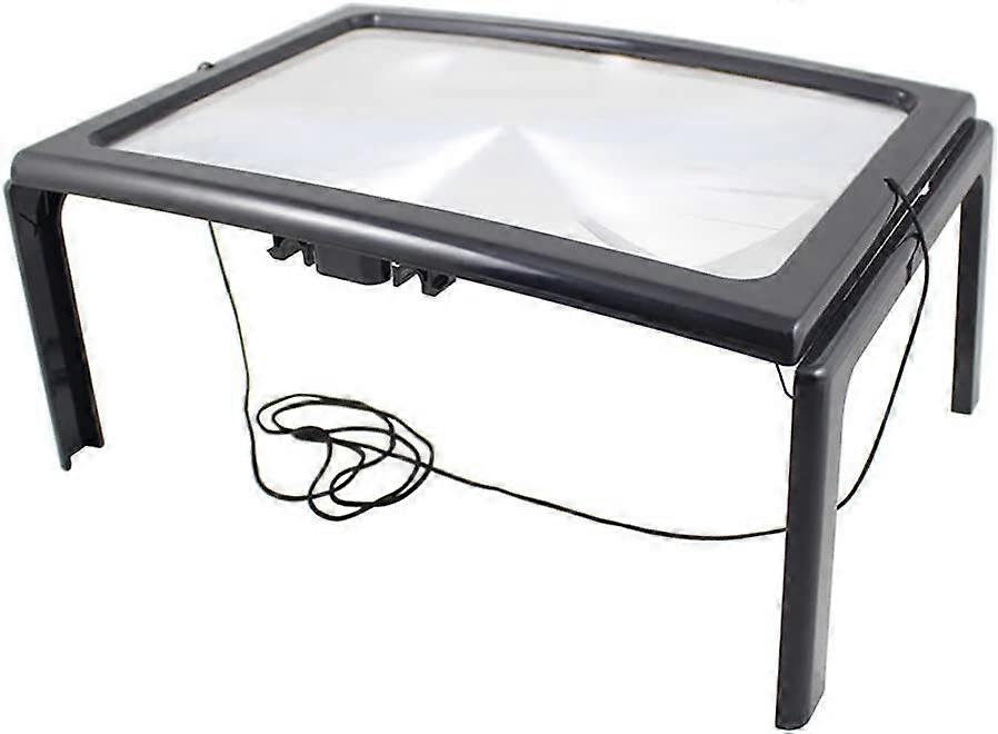 A4 helsides 3x leseforstørrelsesprogram, sammenleggbar opplyst stativforstørrelsesprogram