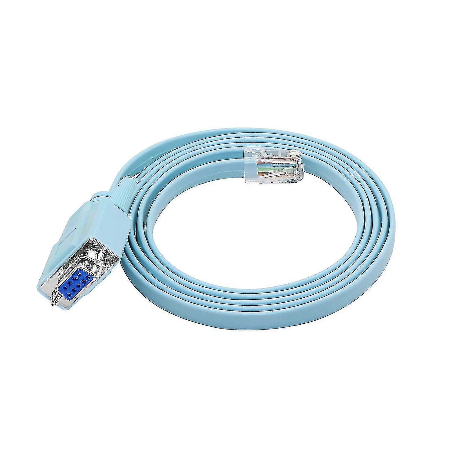 Rj45 To Serial Port Cable 9 Pin Db9 Female Serial Rs232 Port To Rj45 Male Cat5 Ethernet Lan Rollover Console Cable For Cisco Network Devices