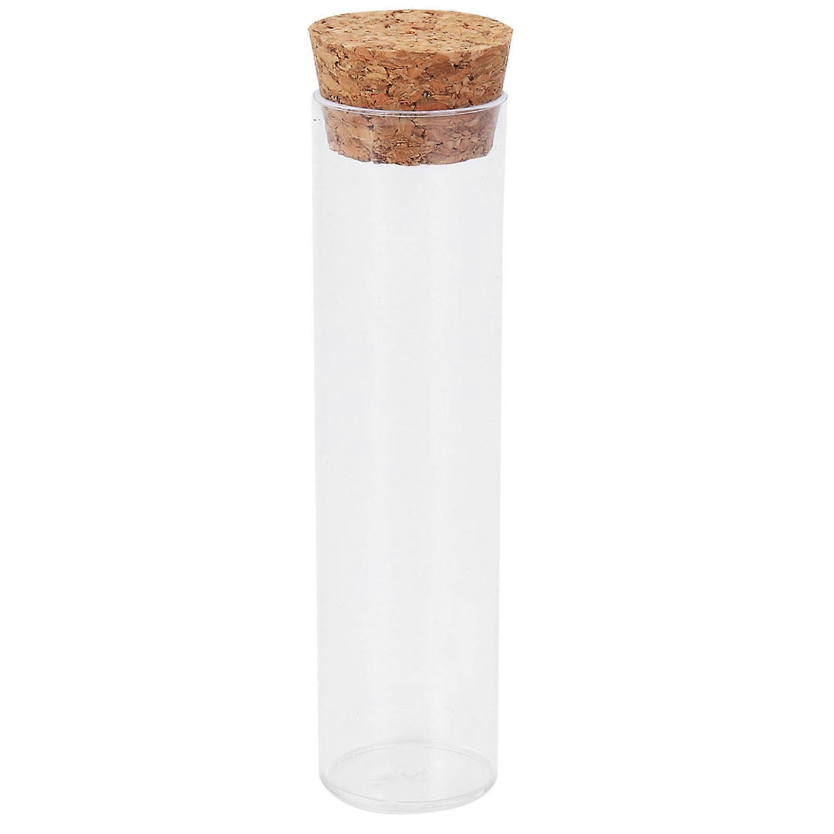 50Pcs/Pack 25X95mm Flat Bottom Tea Plastic Test Tube Drosophila Vials Tube with Cork Stoppers