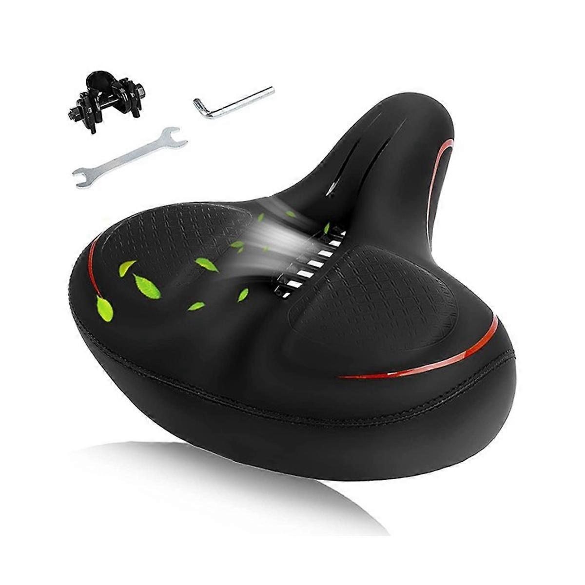 Herre Kvinders komfort Overdimensioneret cykelsæde, bred polstret cykelsæde udskiftning til cykler Patent nr.: ZL2