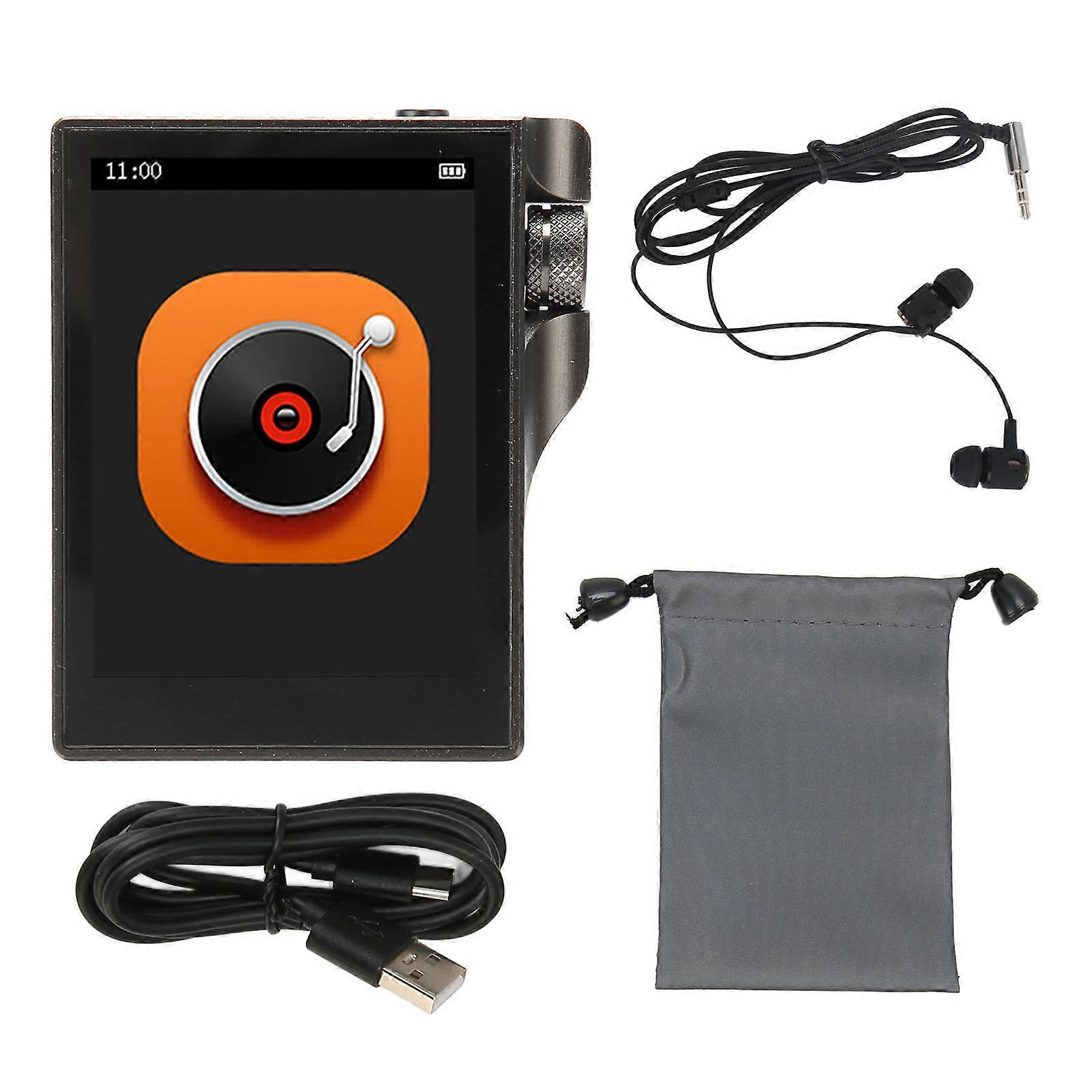 MP3 Player 2.4 Inch Touch Screen HiFi Lossless DSD High Resolution 32GB Portable Music Player with Memory Card for Daily 64GB