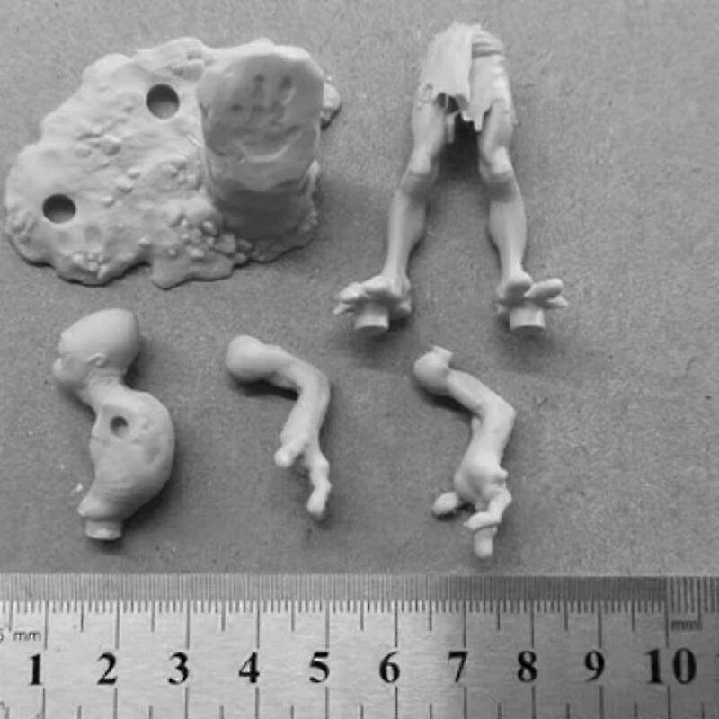 Monstre de l’eau bricolage résine Figure 1/24 échelle 75mm Mini Figurine assembler modèle Kit non assemblé Dioramas non peints Statuettes jouet