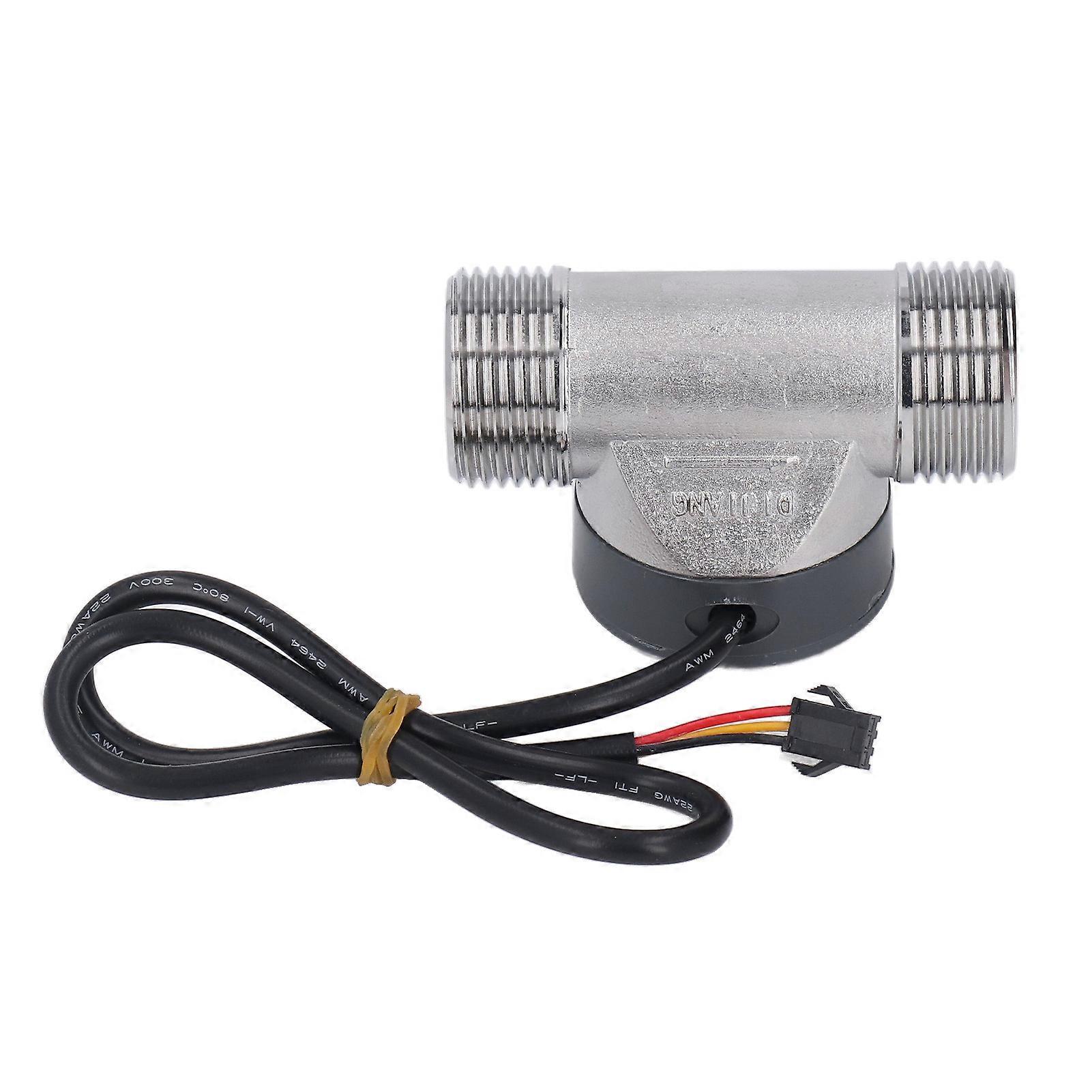 Water Flow Meter Flowmeter Counter Sensor Stainless Steel for Pool Fish Pond 3.5?24V DC