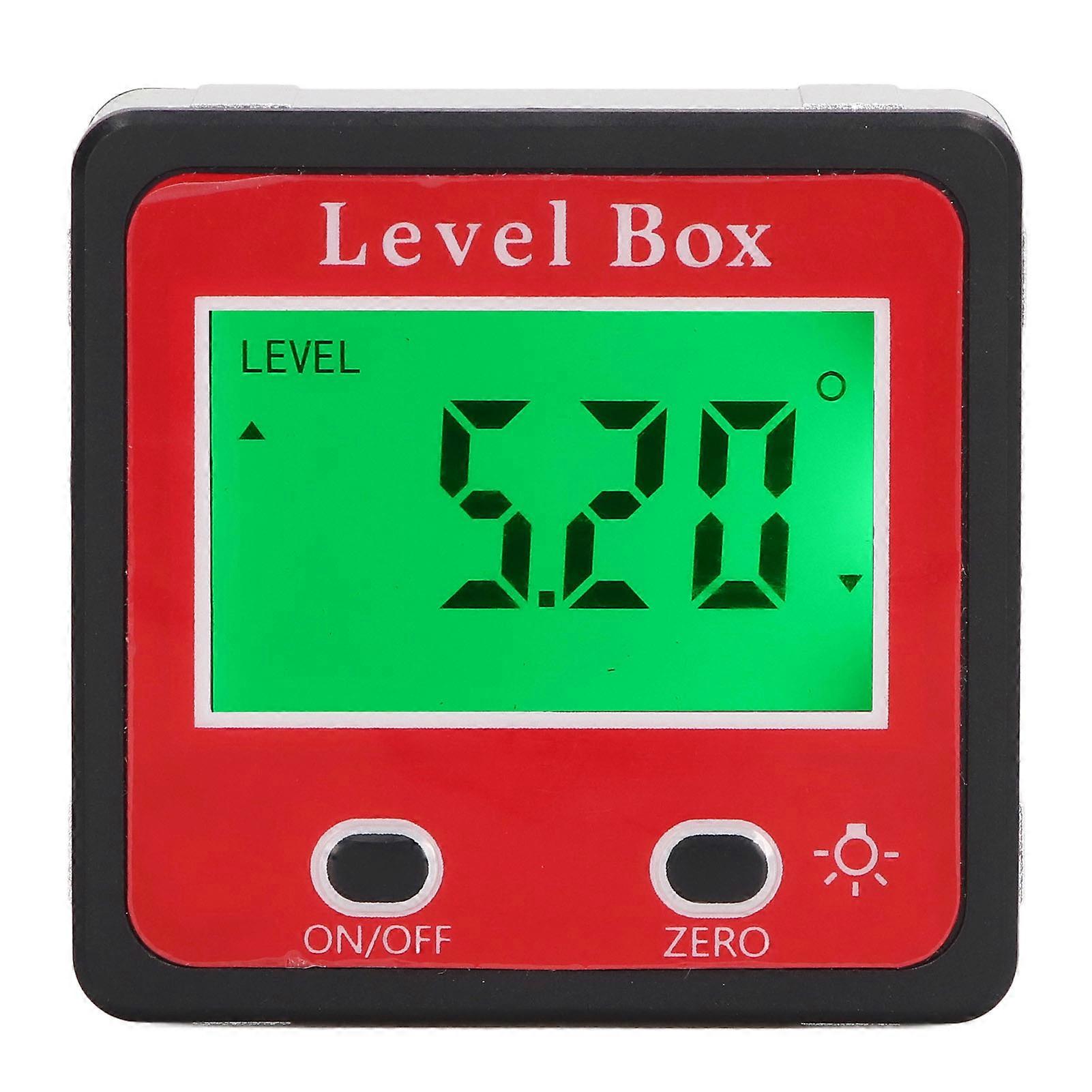 Digital Level Box LCD Display Angle Finder High Accuracy Inclinometer Workpiece Measuring Tool