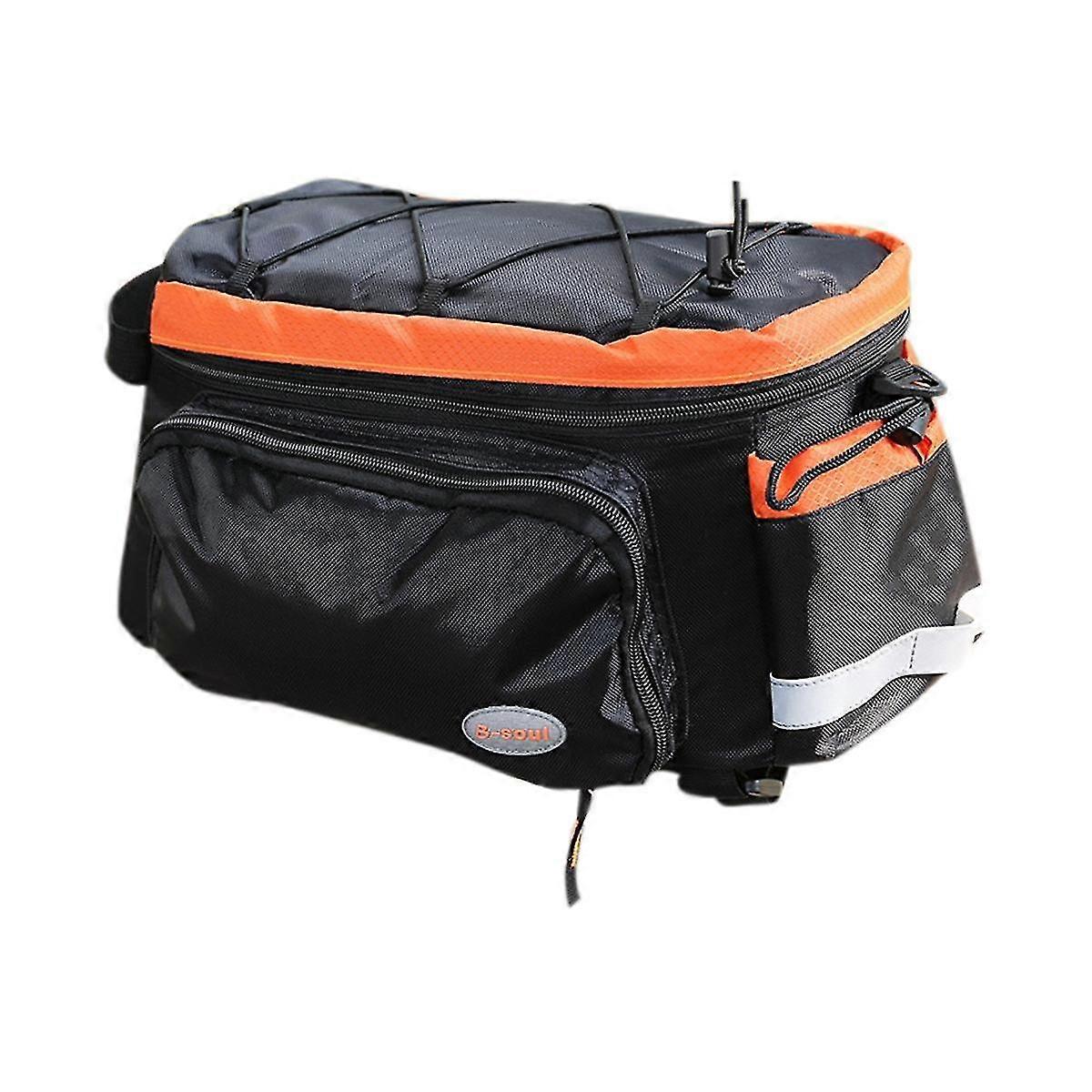 Bike Bag Waterproof Bicycle Backseat Trunk Bag Multi- Function Portable Pack Extendable Cycling Lu