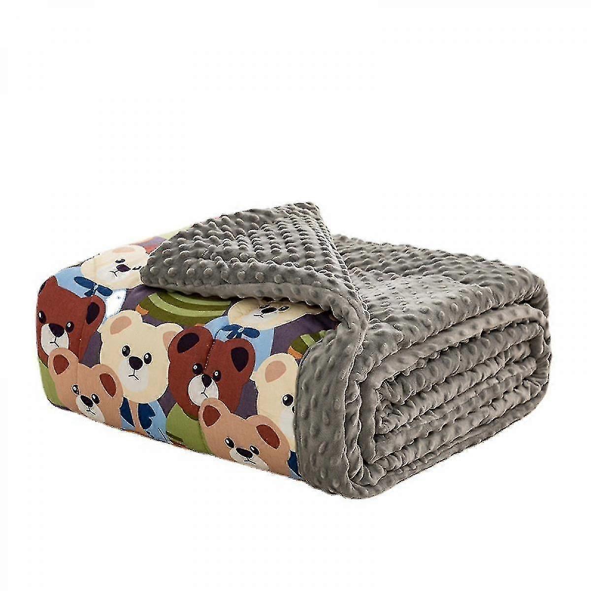 Couverture lestée pour enfants, couverture 100% coton avec perles, couverture lourde réversible pour enfants, 39x59 pouces