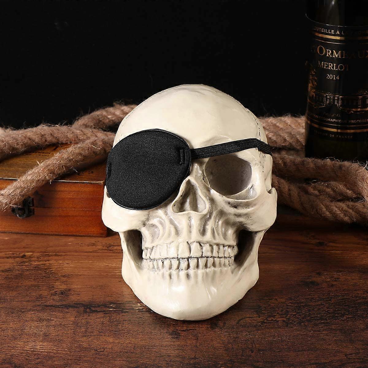 Cosplay Eye Patch Adjustable Pirate Eye Patch for Child Adult Amblyopia Strabismus Cosplay (Black)Breathable Eye Patch with 3D Postoperative ShadingHa