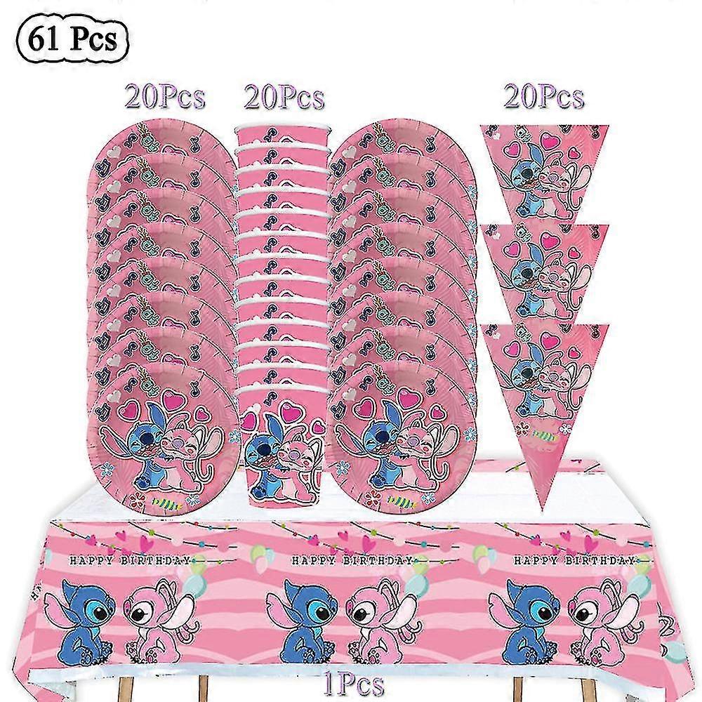 Lilo & Stitch Birthday Party Decor Disposable Tableware Customizable Background Balloons Set Baby Shower Party Supplies