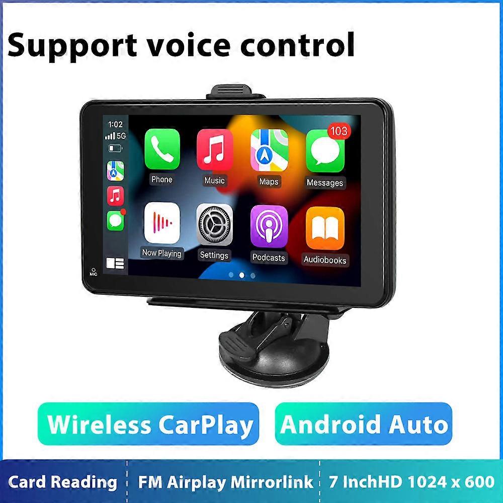 Podofo Universal 7'' Car Radio Multimedia Video Player Wireless Carplay And Wireless Android Auto Touch Screen For Nissan Toyota
