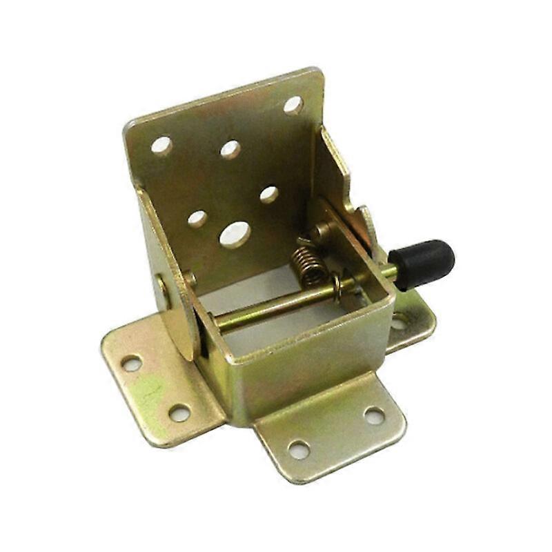 Set of 4 Foldable Table Leg Hinges - Foldable Lock for Table Legs and Benches - Folding Console for (Gold)