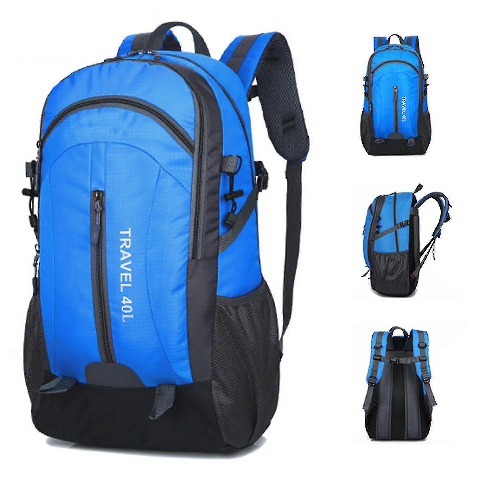 Travel Hiking Backpack Laptops Backpack Adjustable Straps Durable Business Bag-Blue