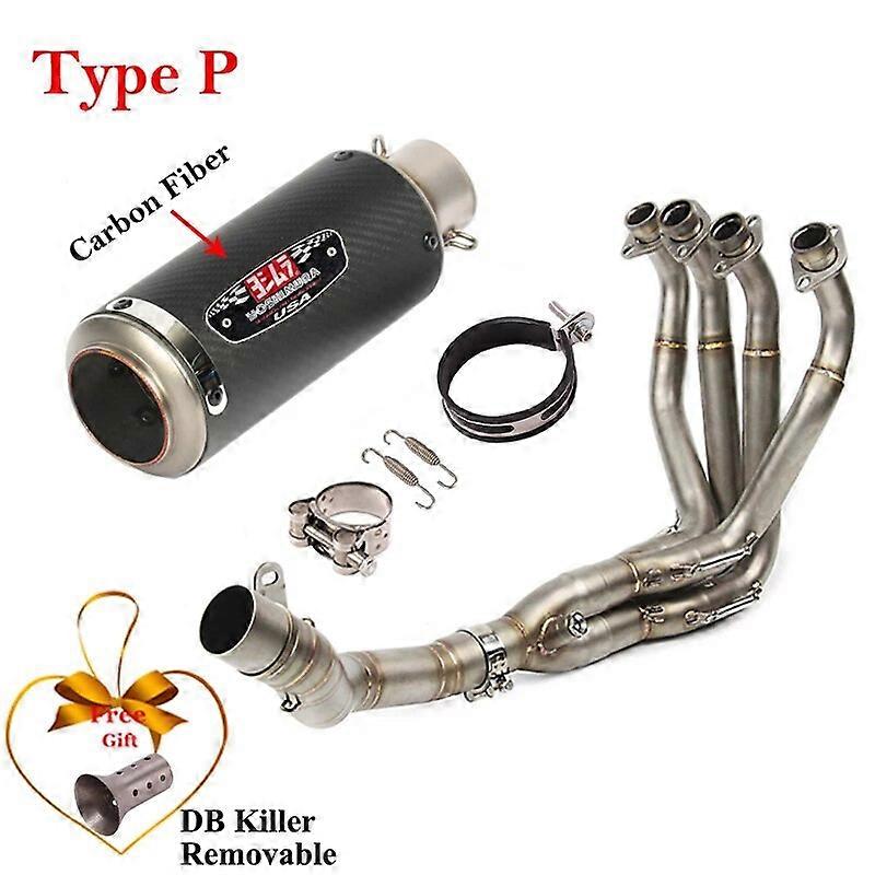 Volle systeme fr kawasaki z900 2017-2021 yoshimura motorrad auspuff escape fornt link rohr kohle faser schall dmpfer db killer