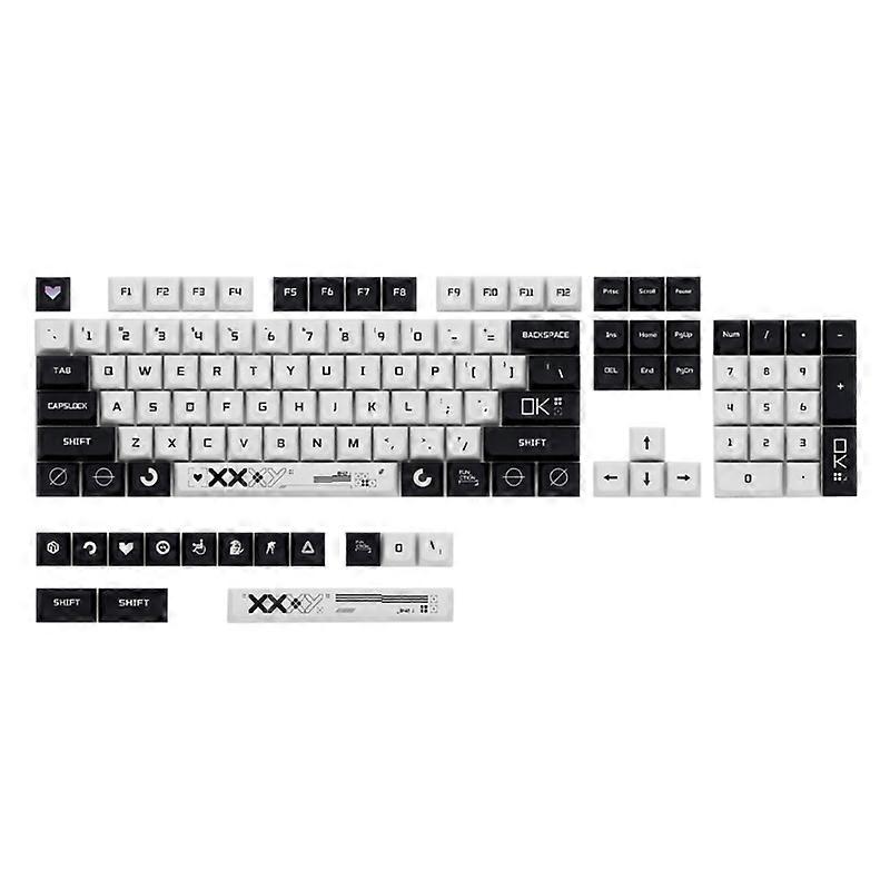 Replacement Key Cap Set 118pcs PBT Heat Sublimation for Mechanical Keyboard
