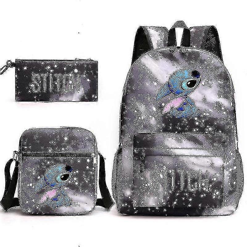 Lilo Stitch Backpack Three-piece Set School Bag
