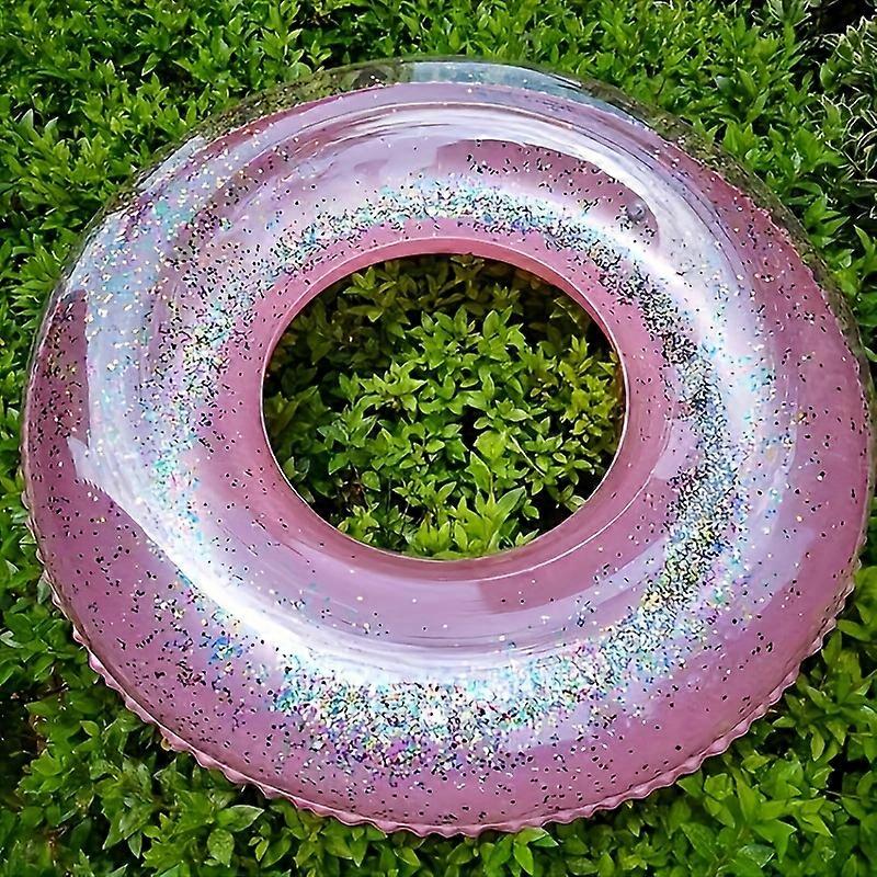 1pc Inflatable Swimming Ring, Colorful Flashing Pool Tube, Transparent Swimming Ring, Suitable For Summer Beach, Pool Supplies