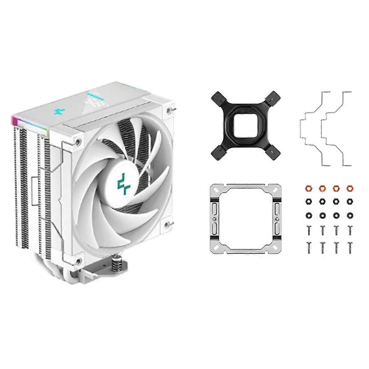 AK400 CPU Processor Cooling Fan Radiator Digital Display for LGA1700/1200 115X White