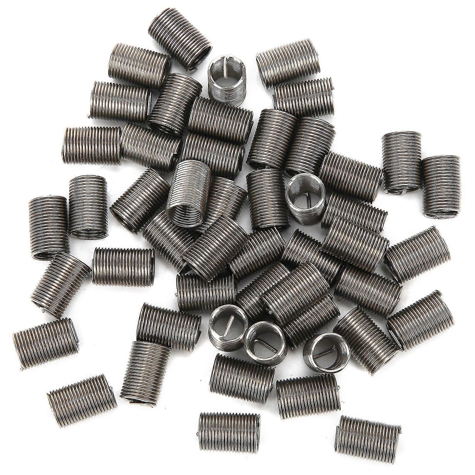 M8x1x3D 50Pcs Wire Thread Insert Threaded Bushing Sleeve for Screw Hole Repair