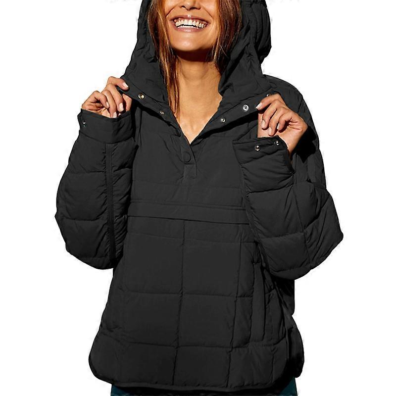 Women's Pullover Puffer Jacket Oversized Lightweight Winter Coat Hoodie