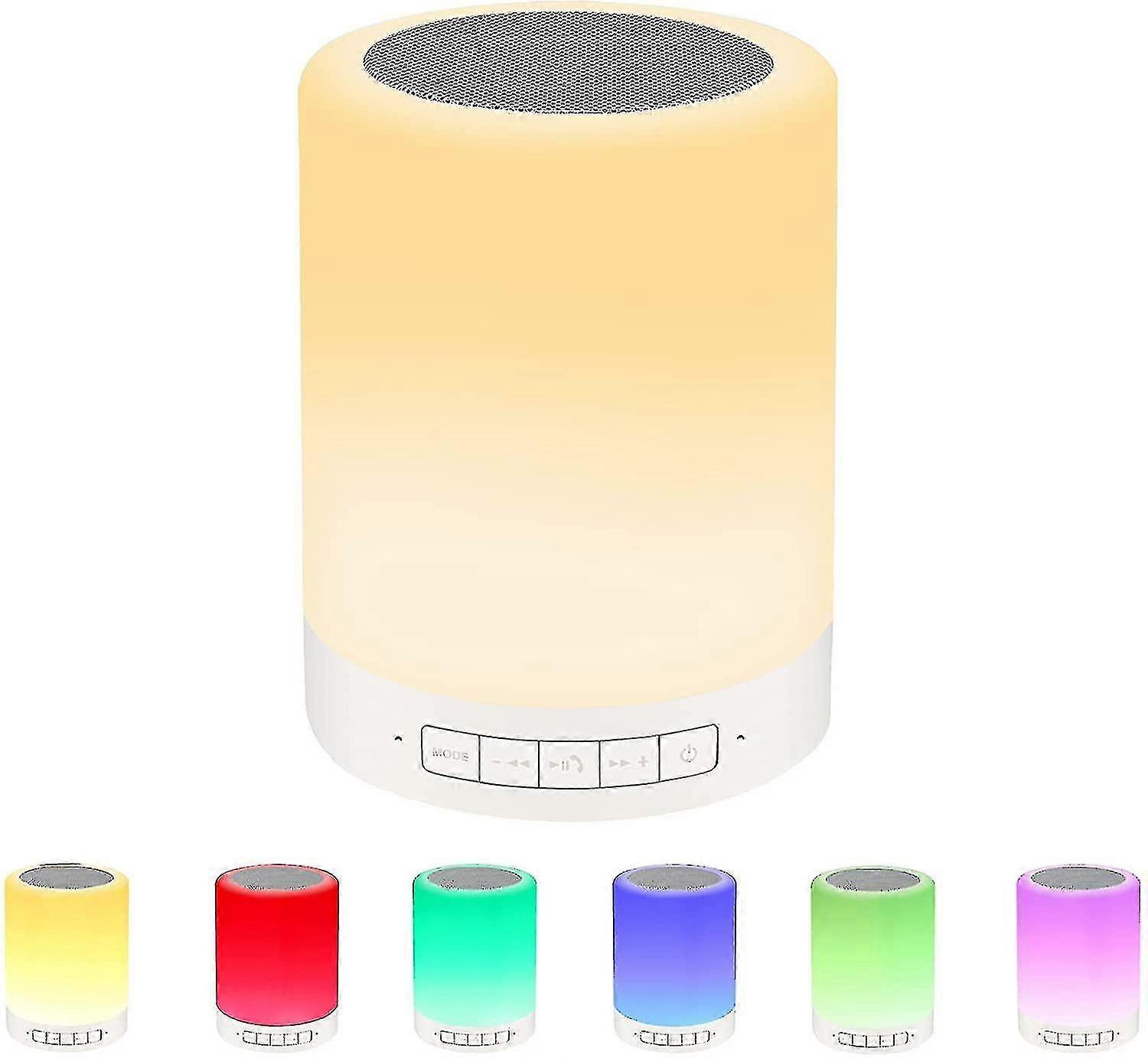 Touch Bedside Lamp With Bluetooth Speaker, Table Night Light 3 Touch Dimmable XiXi