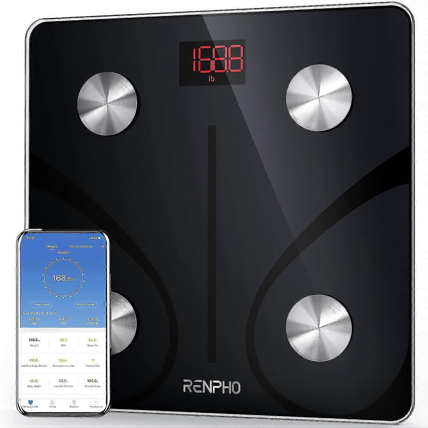 Rebirth Weighing Scales, Bluetooth Connected Weighing Scales Impedance Meter, Impedance Meter Scale With 13 Body Data (bmi/body Fat/bone Mass/bmr/musc
