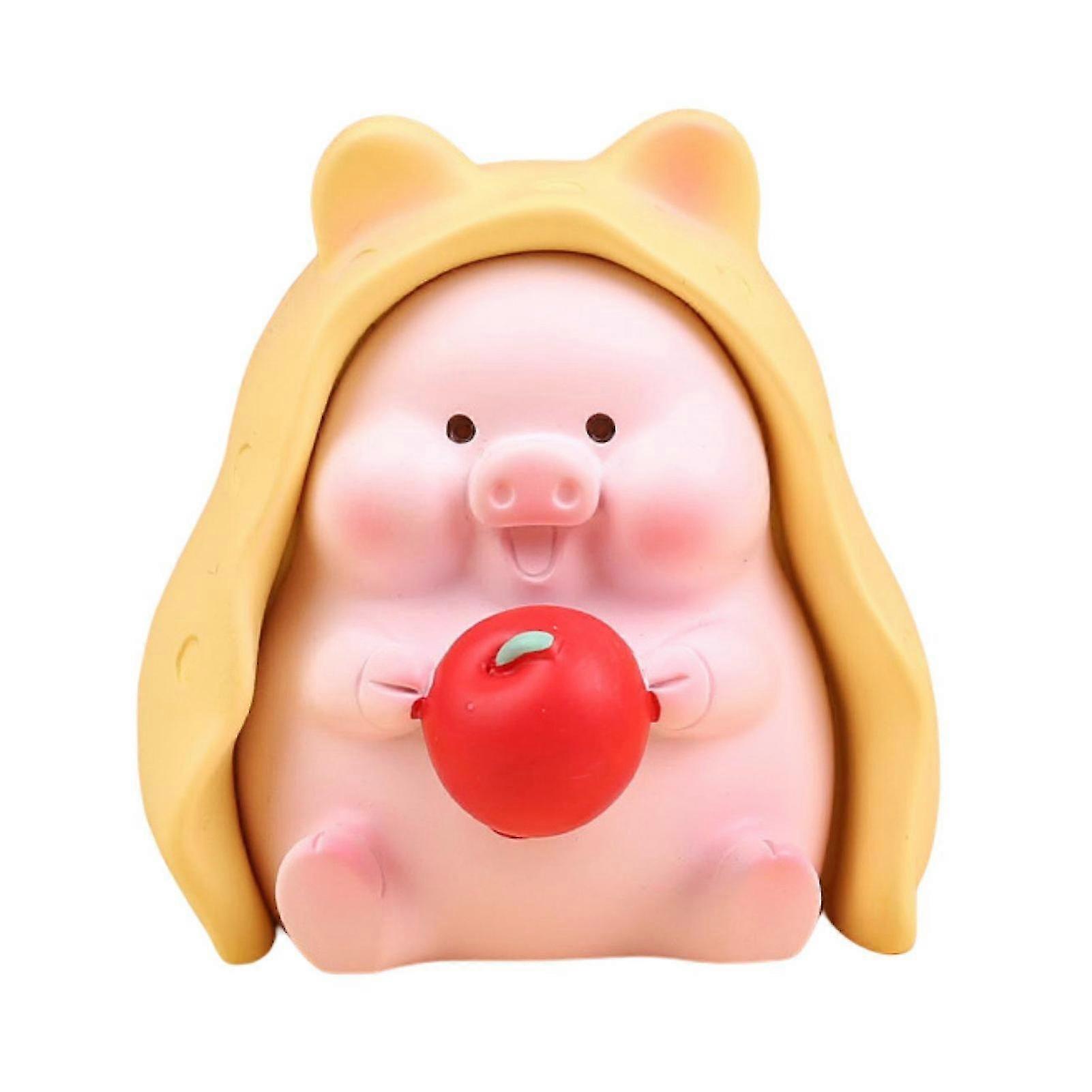 Fadeless Resin Pig Figurine Car Ornaments with Non-slip Base