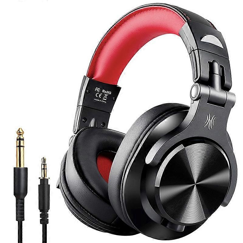 OneOdio A70 Sort Rød Tråd Bluetooth Stereo Headset