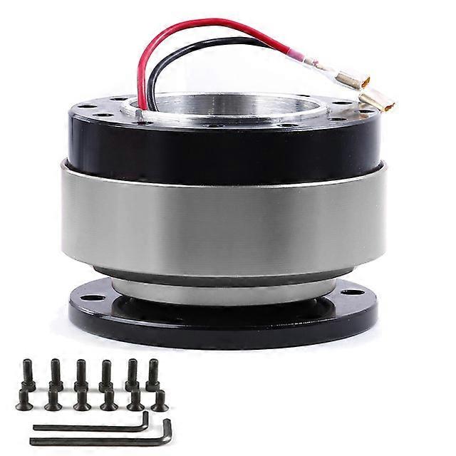 Black Steering Wheel Snap Off Quick Release Hub Adapter Boss Kit Motor Vehicle Controls