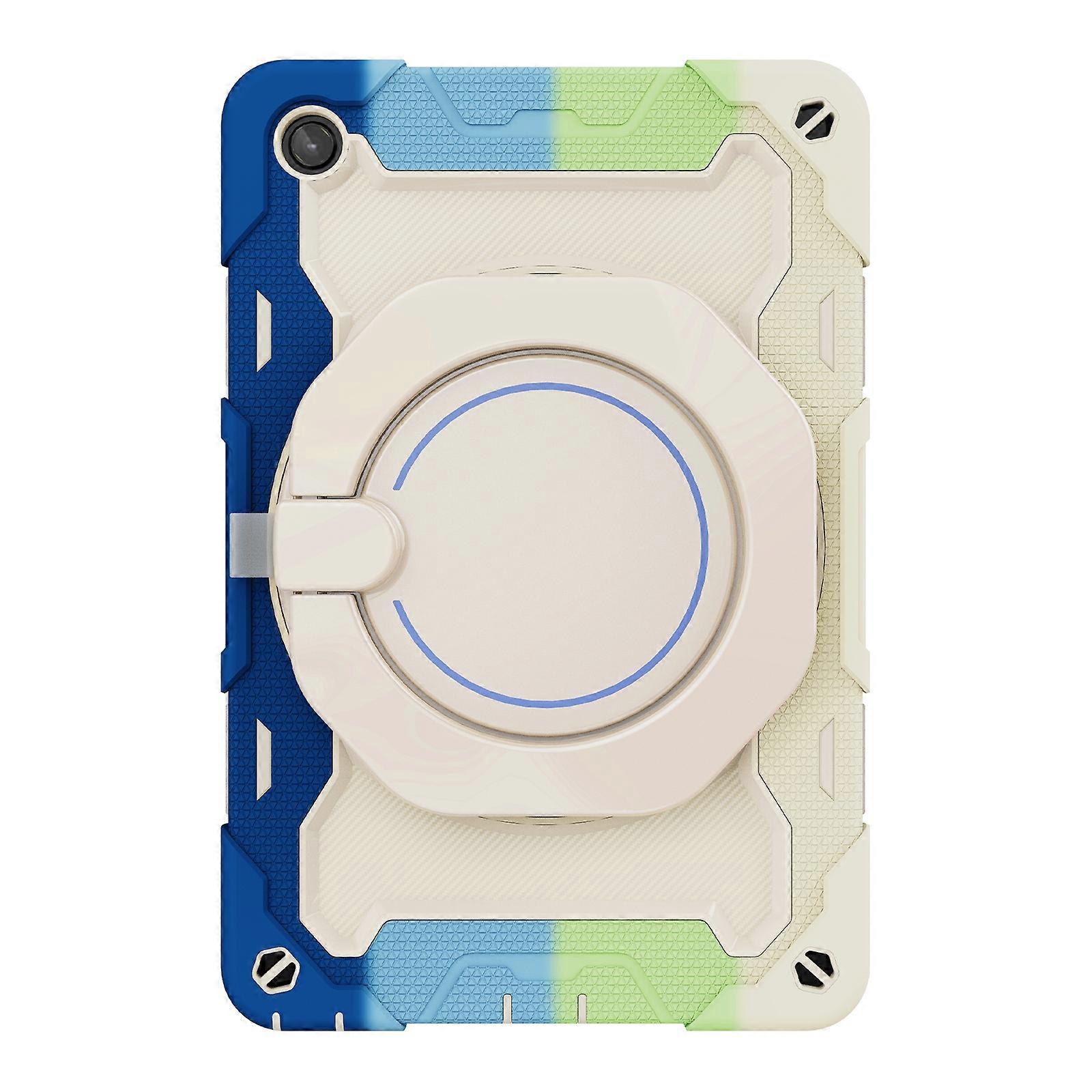 Tablet Case For Lenovo Tab M10 Plus 3rd Gen Armor Contrast Color Silicone + PC Tablet Case(Colorful Blue)