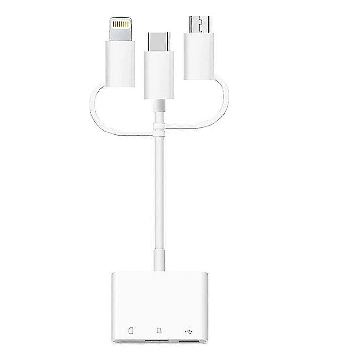 3 in 1 Card Reader USB OTG Extender Adapter