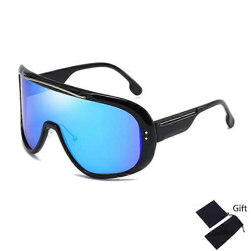 Emosnia Oversized Classic AdultSunglasses Adult One Piece Brand Design Windproof Sun Glasses Sports Shield Big Frame Male UV400