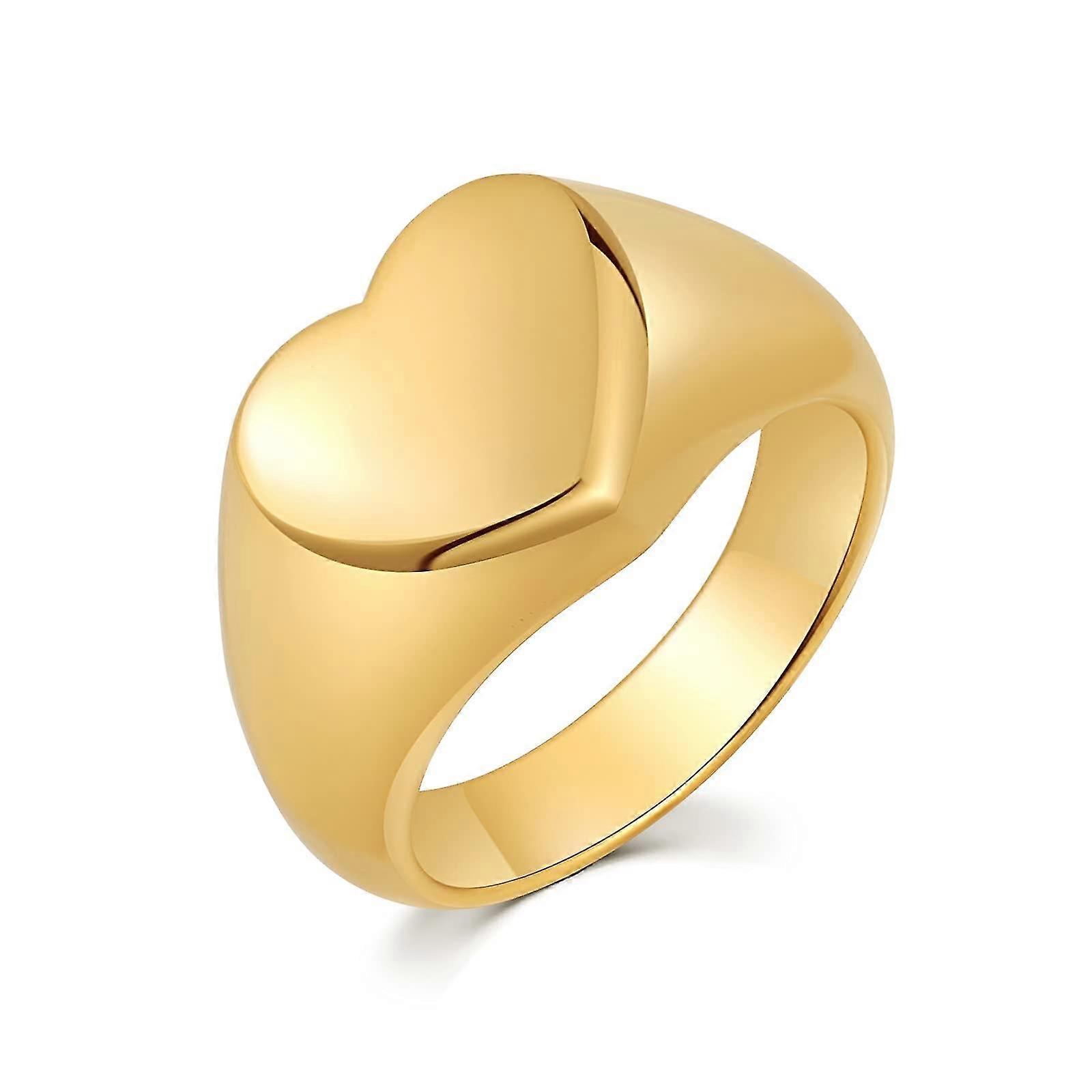 Ladies Vintage Stainless Steel Love Declaration Cocktail Party Ring No. 9 Personalized Titanium Stee