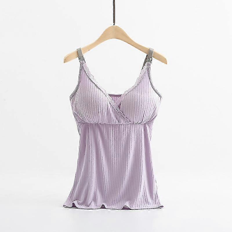 Moderskapskläder Amning Sling Vest Gravida kvinnor Avtagbar BH Amning Linne Topp Moderskap T-shirt Amning Kläder Banmo