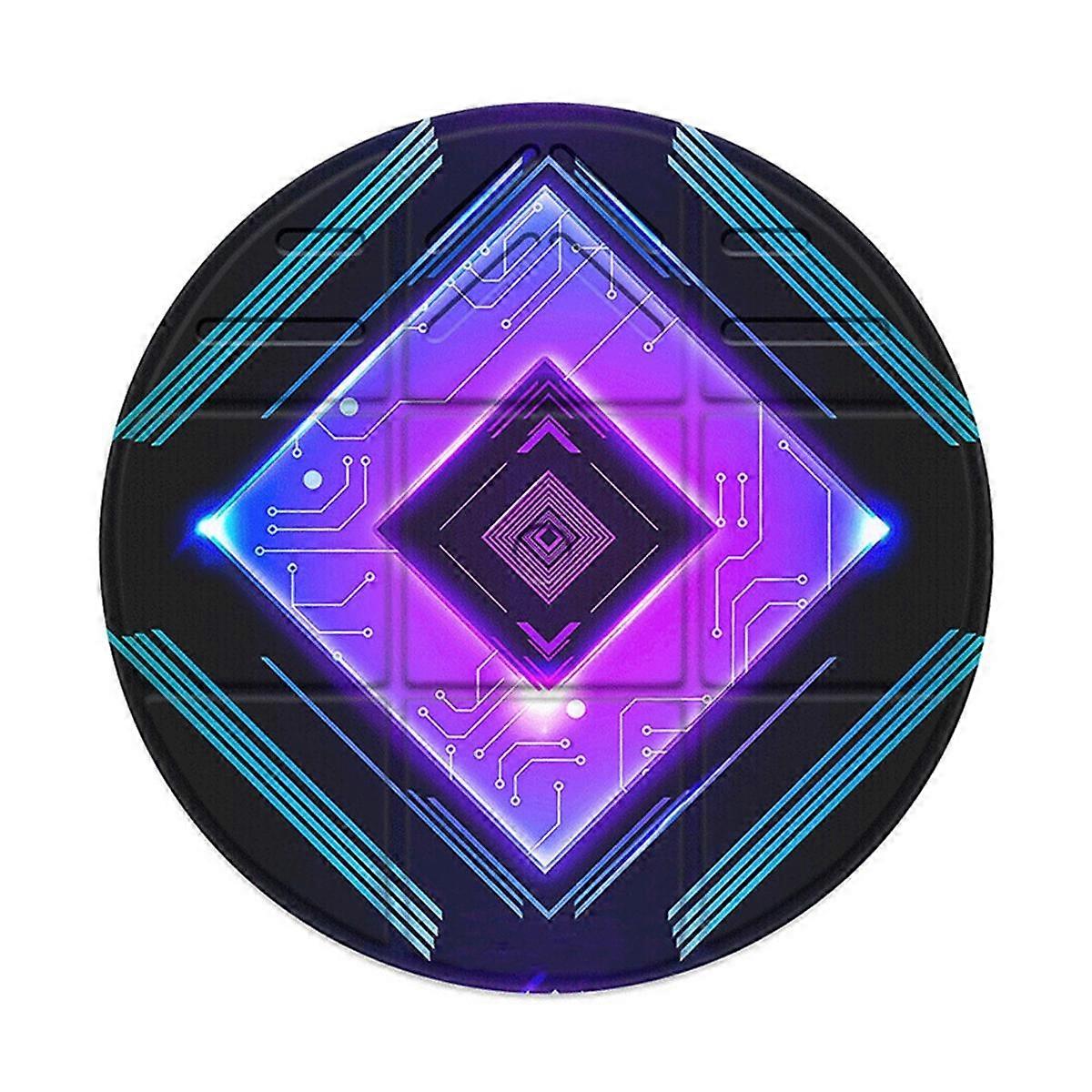 Foldable VR Mat for 3/, Round Anti Fatigue Large Mat, Anti-Slip and Comfortable Floor Mat,Purple
